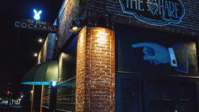 the hare entrance night