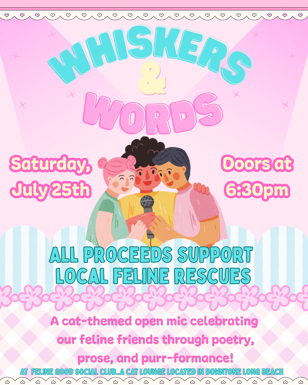 Whiskers & Words Open Mic Night: Poetry, tunes, and cat cuddles